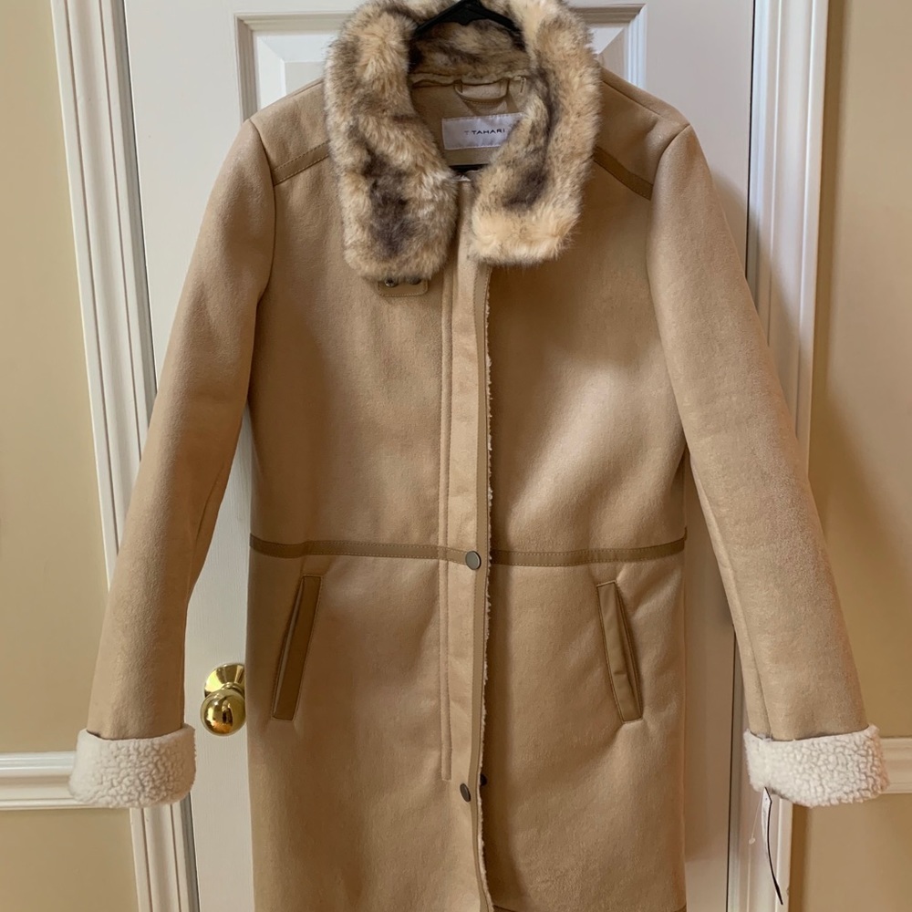 Faux shearling winter coat